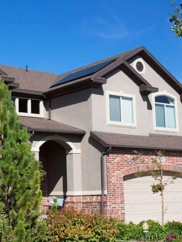 home with solar panels