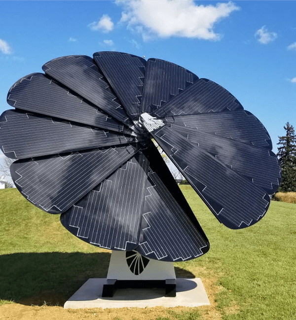 solar panel flower