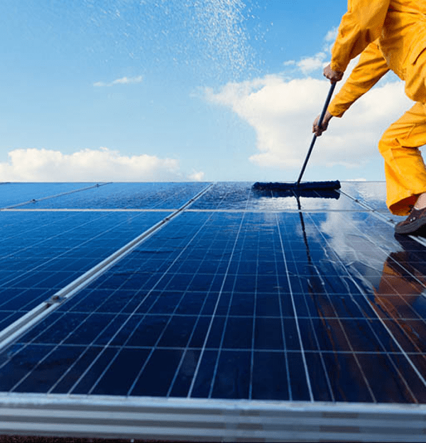 cleaning solar panels