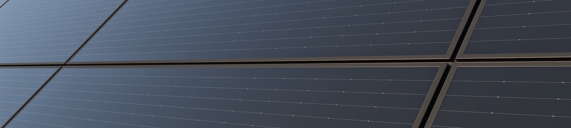 Cropped view of solar panels installed on roof