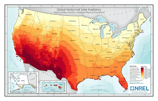 solar panel efficiency by state
