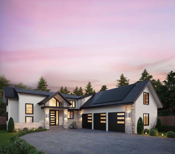 House exterior at Sunset