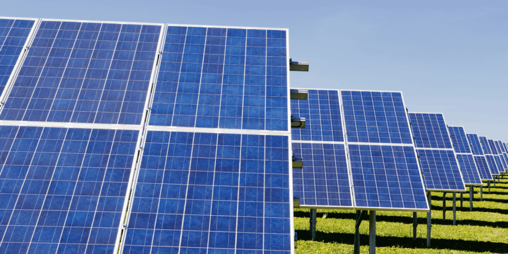 Best Residential Solar Panels-02 Multiple polycrystalline solar panel, ground mounts, in a row