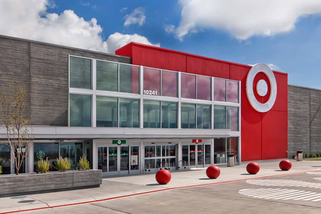 New Target building with white bullseye