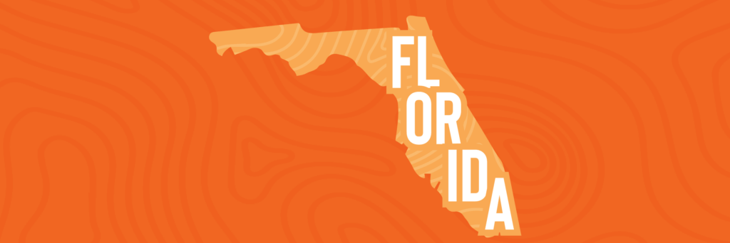 Solar Incentives to Take Advantage of Today_Florida Silhouette of Florida state in various shades of orange