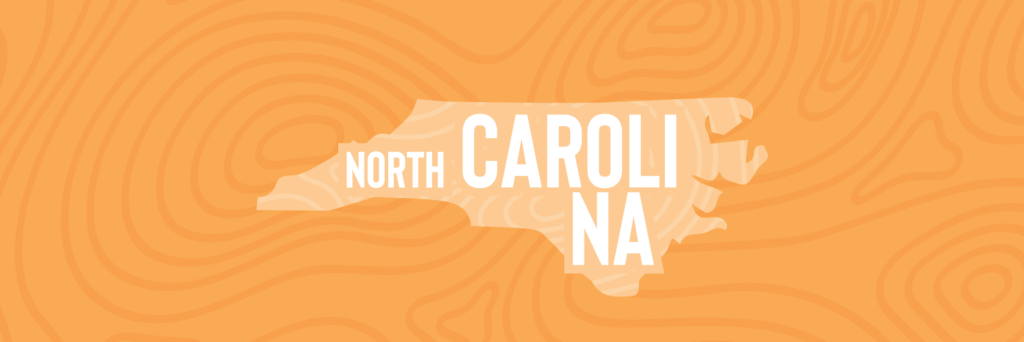 Solar Incentives to Take Advantage of Today_North Carolina Silhouette of North Carolina state in various shades of light orange