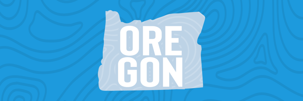 Solar Incentives to Take Advantage of Today_Oregon Silhouette of Oregon state in various shades of light blue