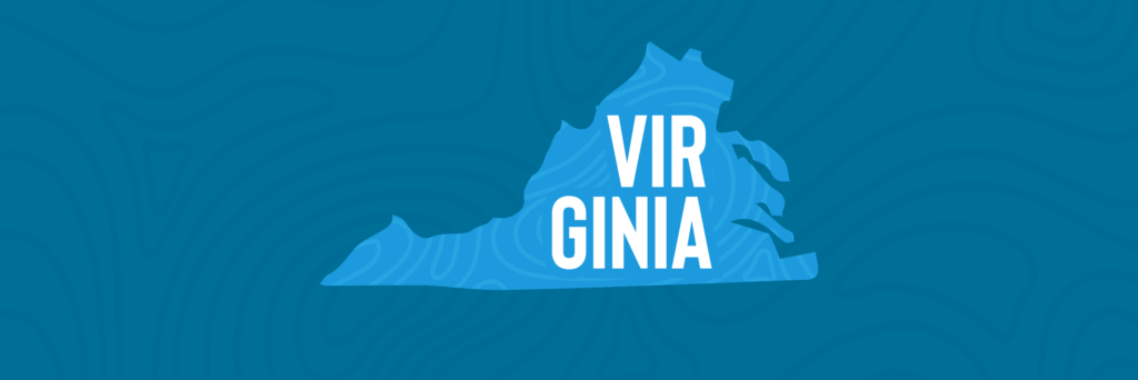 Solar Incentives to Take Advantage of Today_Virginia Silhouette of Virginia state in various shades of blue