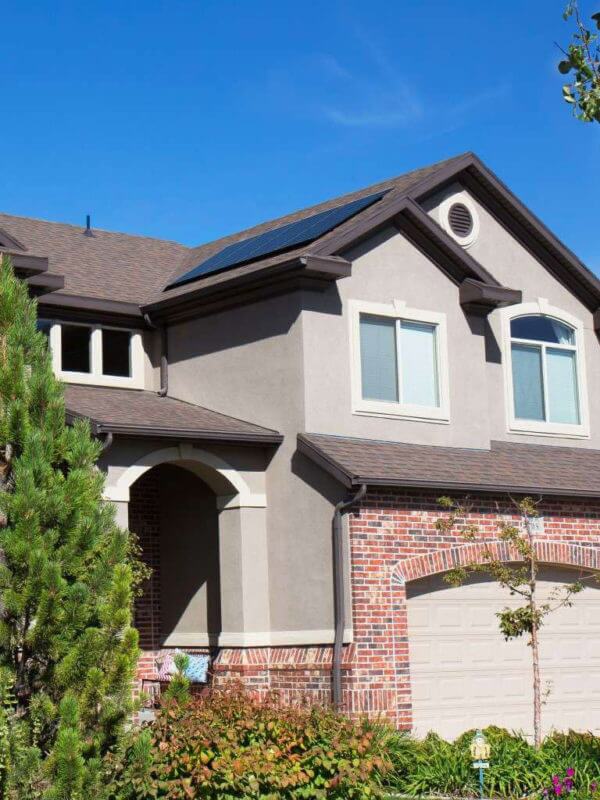 home with solar panels