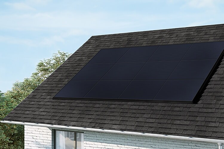 solar panel on roof