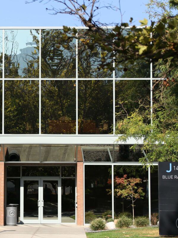 Front preview of Blue Raven Solar Headquarters in Orem, Utah located within Canyon Park