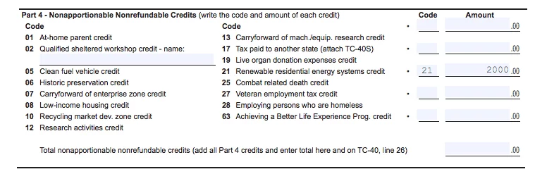 Screen Shot 2017-08-21 at 10.53.53 AM Part 4 of the residential energy credit tax form