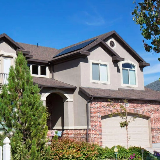 home with solar panels