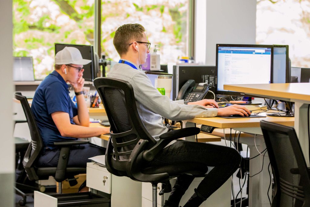 Blue-Raven-Solar-Employees-at-their-Desks