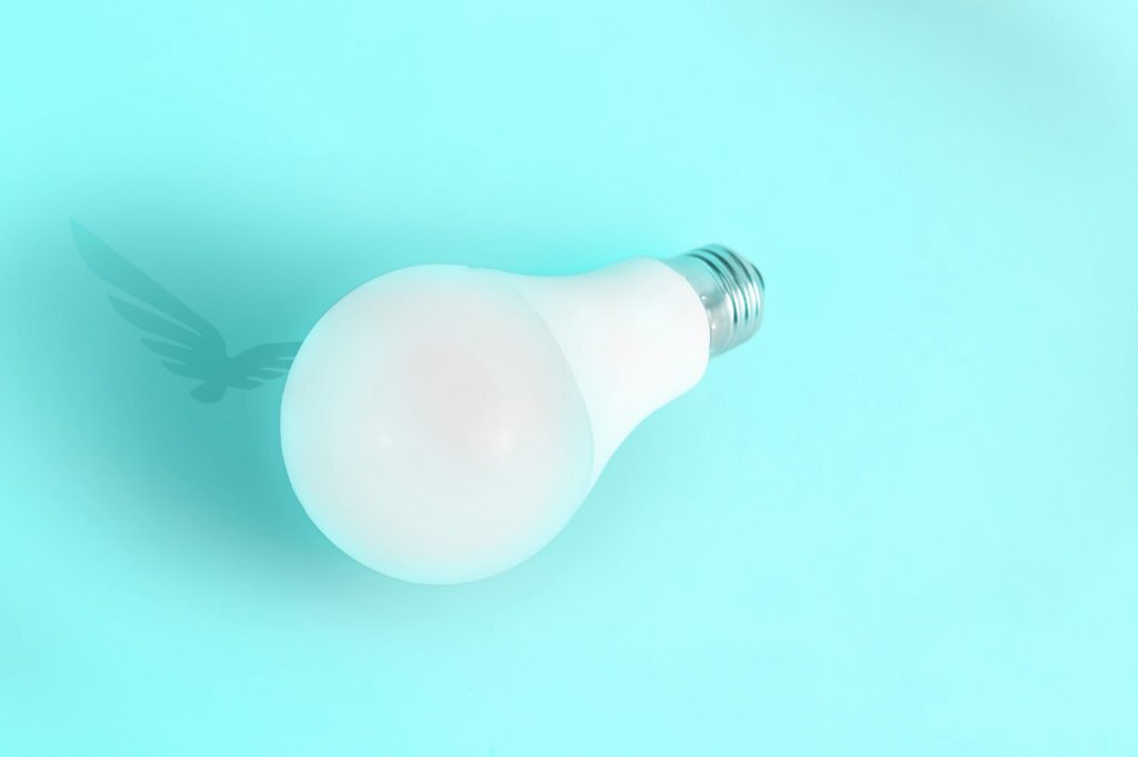 Light-Bulb-with-Turquoise-Background