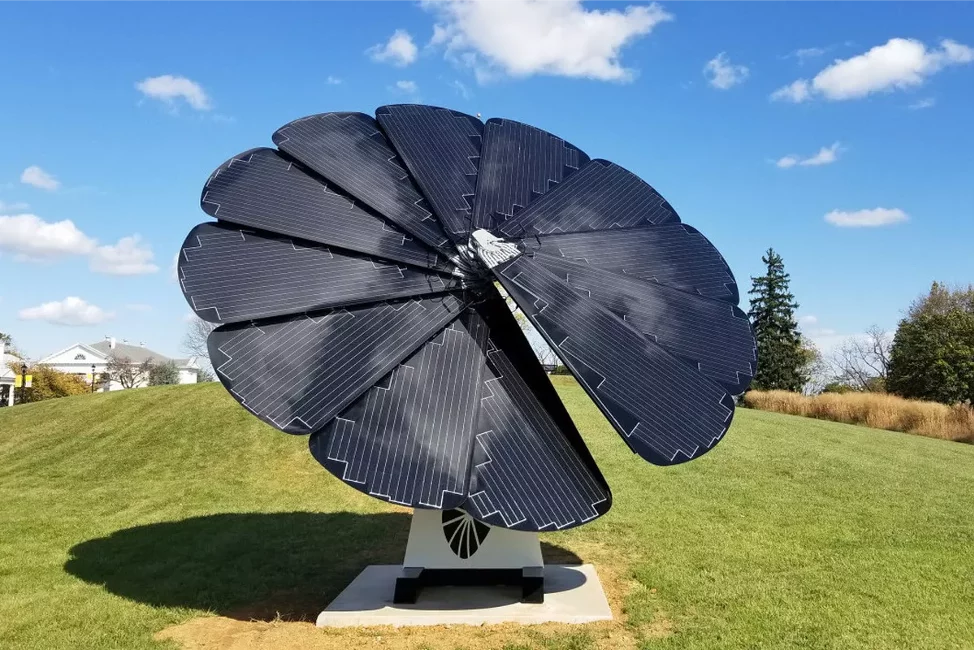 solar panel flower