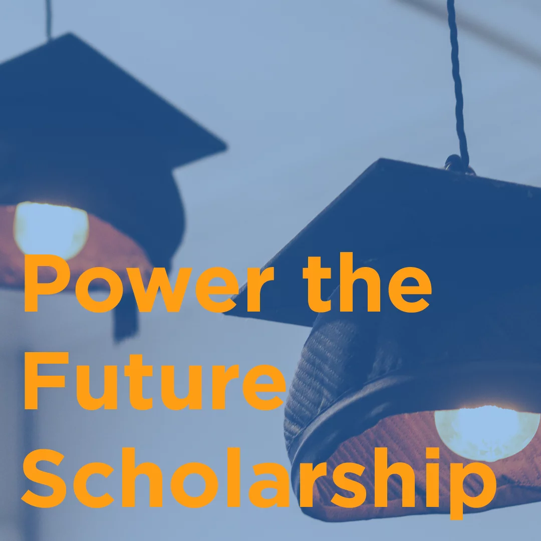 Scholarship graphic power the future blue raven solar scholarships