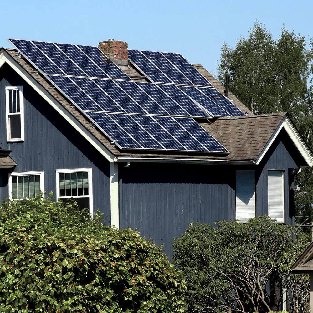house with solar