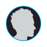 Review Graphic 1 Male silouette in dark grey circle icon