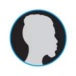 African American_Male-15 African American male silouette in dark grey circle icon