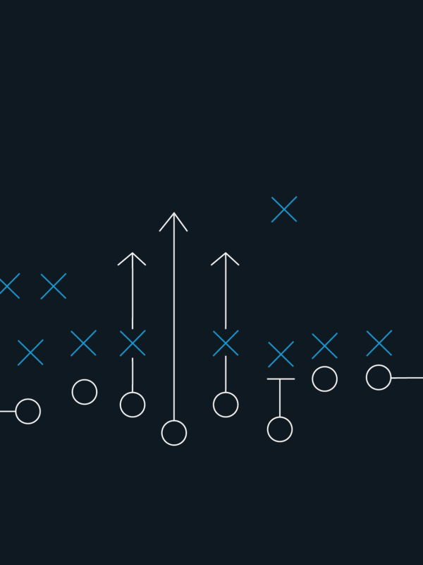 Blue Raven Solar Playbook preview featuring football plays on a dark blue background