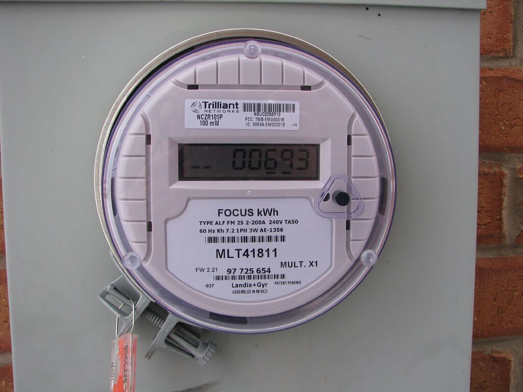 Close Up View of Net Meter