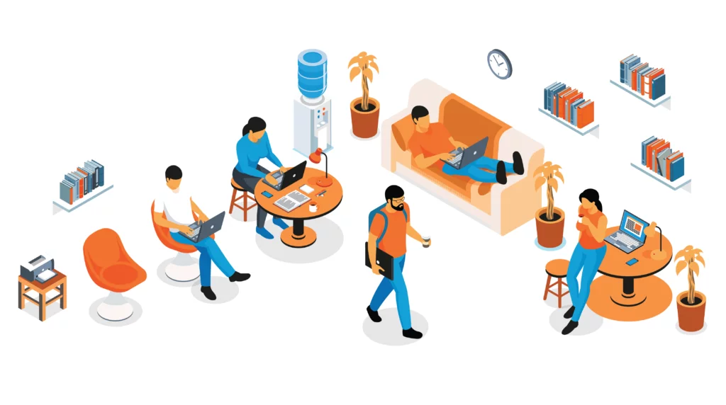 The Solar Supply Chain-02 Illustration of a group of people working in different positions