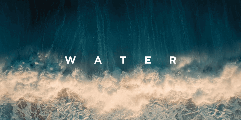 Self Sufficient Living Ideas - 01 Image of ocean waves with "Water" title overlaid
