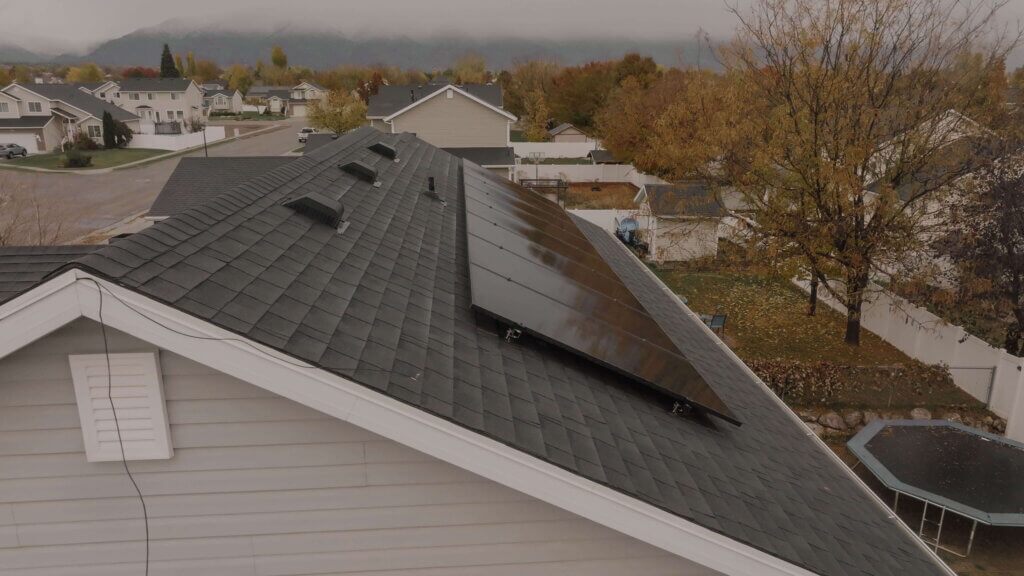 The Best Direction for Your Solar Panels-02 Roof angle view of an 8 panel system installed on the back of a home